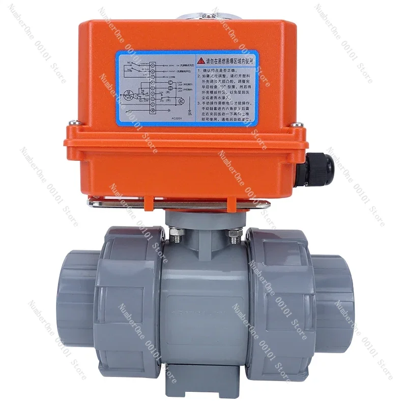 

Electric CPVC Ball Valve UQ921F-16S Plastic UPVC Double Oil Joint Chemical Acid And Alkali Resistant Intelligent Valve
