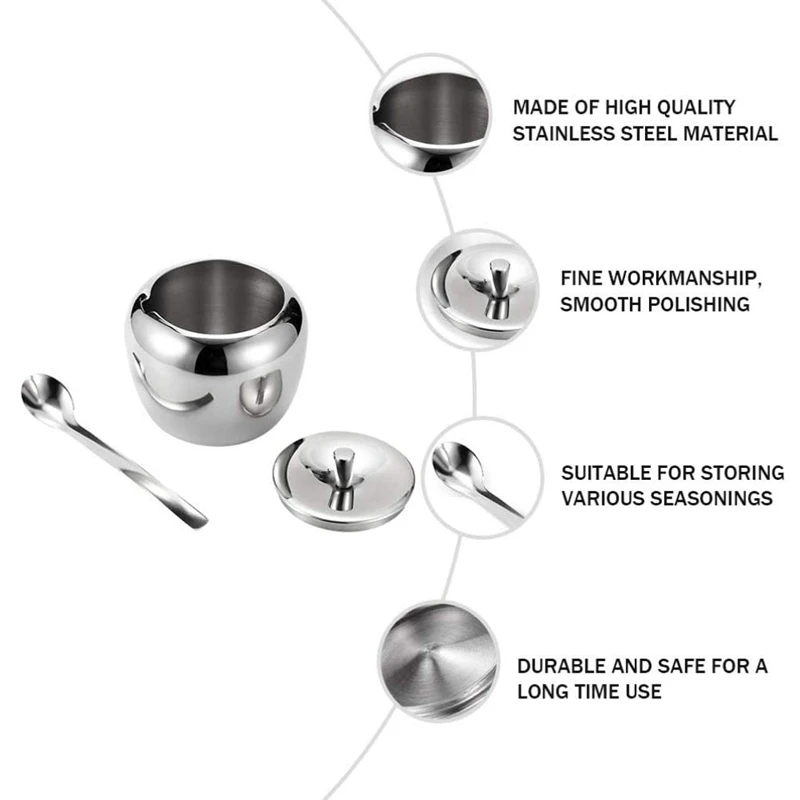 Stainless Steel Seasoning Pot Creative Seasoning Pot Can Be Used To Store Condiments Or Dry Goods