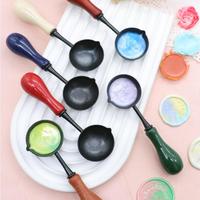 Wax Seal Stamps Spoon Vintage Frosting Non-Stick Spoons Fire Paint Wax Particle Melting Firing Wedding Scrapbooking Crafts Tools