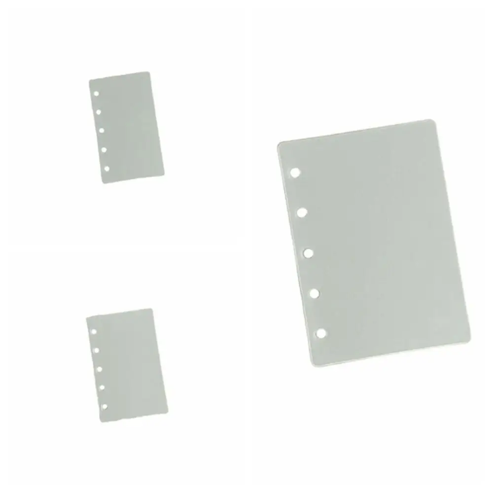 10 pezzi di carta di ricarica per notebook a fogli mobili trasparente M5 A8 raccoglitore a spirale a 5 fori divisore separatore di pagina file trasparenti raccoglitore di rapporti