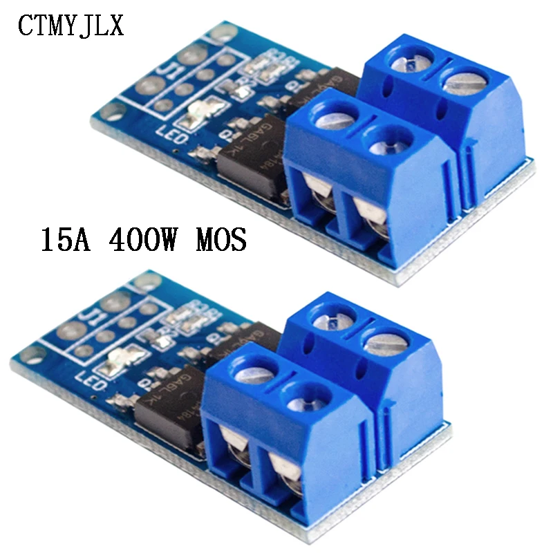 10 pz 15A 400W MOS FET Trigger Switch modulo di azionamento PWM regolatore pannello di controllo Motor Trigger Switch Drive Board Kit fai da te