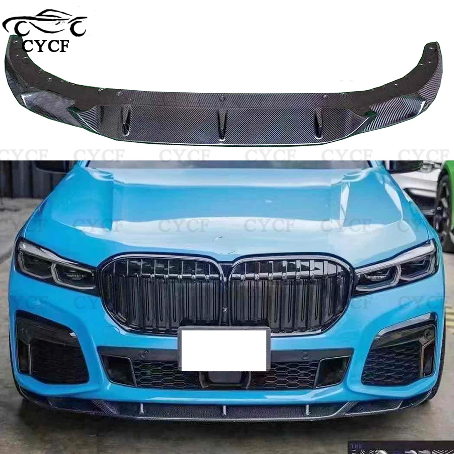 For BMW 7 series G11 G12 2020-2023 Carbon Fiber Front lip Car Front Bumper Diverter Spoiler Diffuser Front lip chin body kit