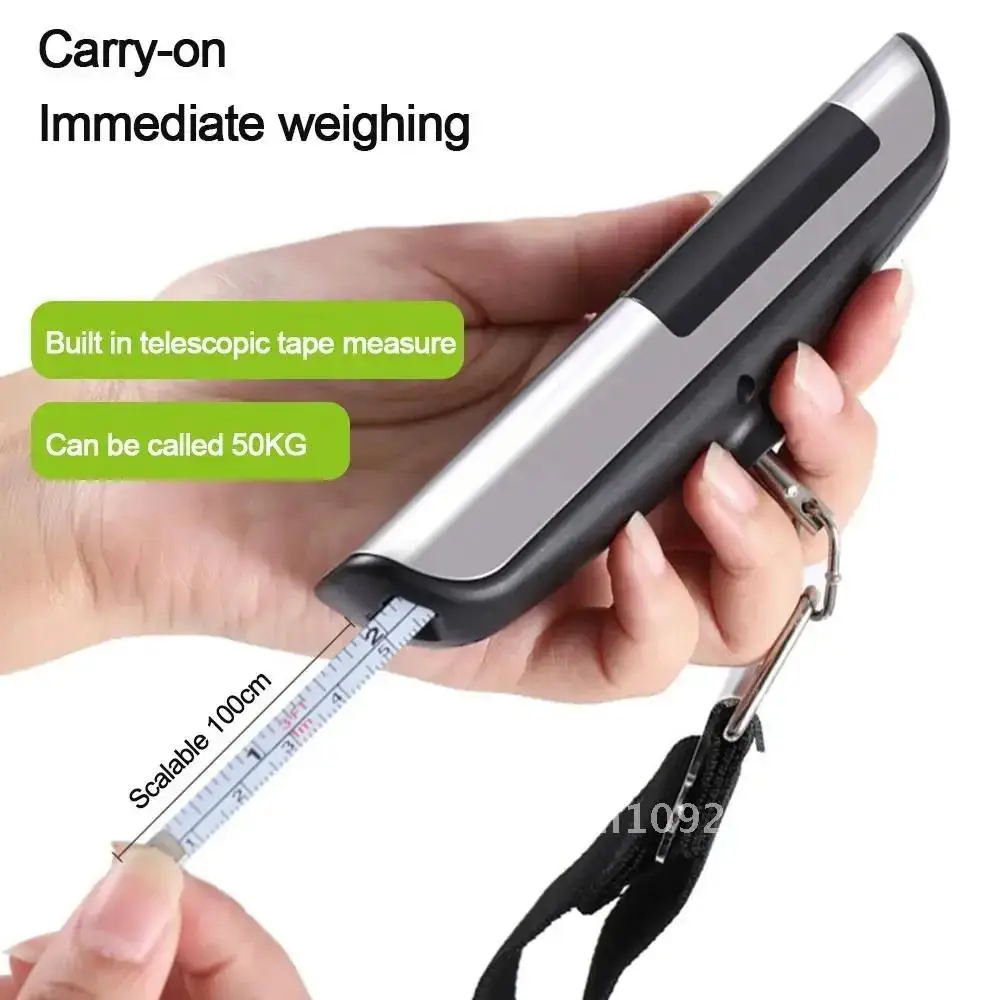 Hand Luggage Scale with Weigher Portable Electronic Scale Luggage Small Mini Hook Home Portable High-precision Battery 50kg