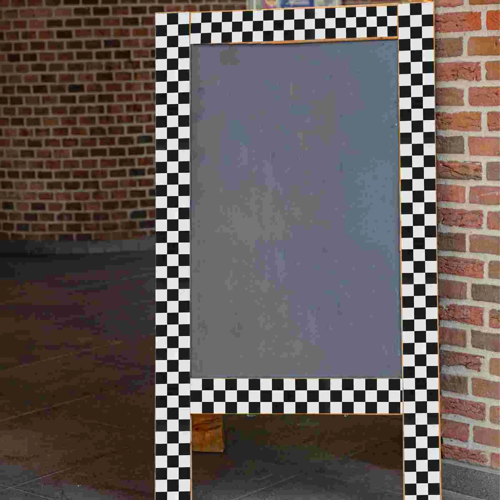 Bathroom Wall Stickers Chalkboard Trim Racing Border Decals For Bulletin Borders Checkered Accessory