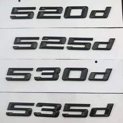 3D ABS Black Logo 530d 520d 520i 535d 535i 540i 525d 530i Emblem Letters Sticker Car Trunk Badge For E39 F10 E60 F11 Accessories