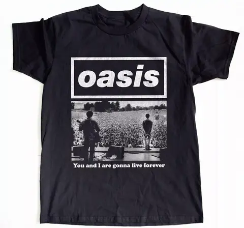 Oasis Tour Shirt Liam Noel Gallagher Printed Cotton T-Shirt Hip Hop High Street Unisex T-Shirt Fashion Casual Harajuku T-Shirt