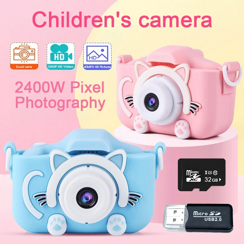 

Children's Camera Waterproof 1080P HD Screen Camera Video Toy 12 Million Pixel Kids Cartoon Cute Camera Outdoor Photography Toy