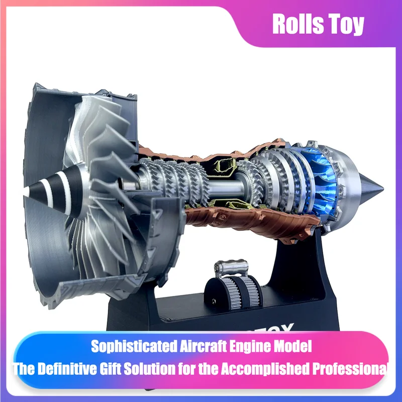Nuevo modelo de motor de avión, luz LED de velocidad Variable con carga, turbina de potencia de alto rendimiento, regalos y juguetes para aliviar el estrés