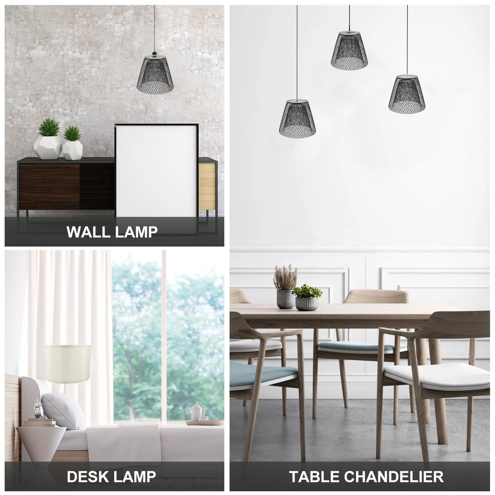 سلك معدني قفص غطاء مصباح شبه منحرف شبكة جوفاء عاكس الضوء قلادة غطاء خفيف غطاء مصباح السقف لغرفة النوم غرفة المعيشة مكتب