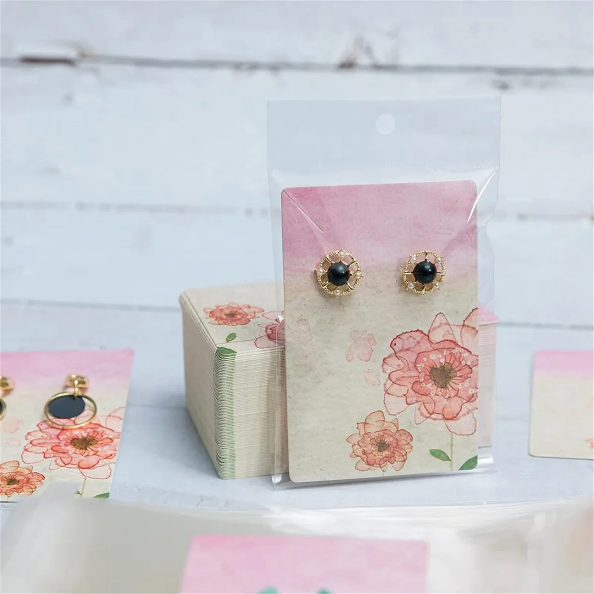 A002 Necklace Display Cards Earring Display Cards Sets Earring Packing Holder Cards Jewelry Packing for Earring Necklace B