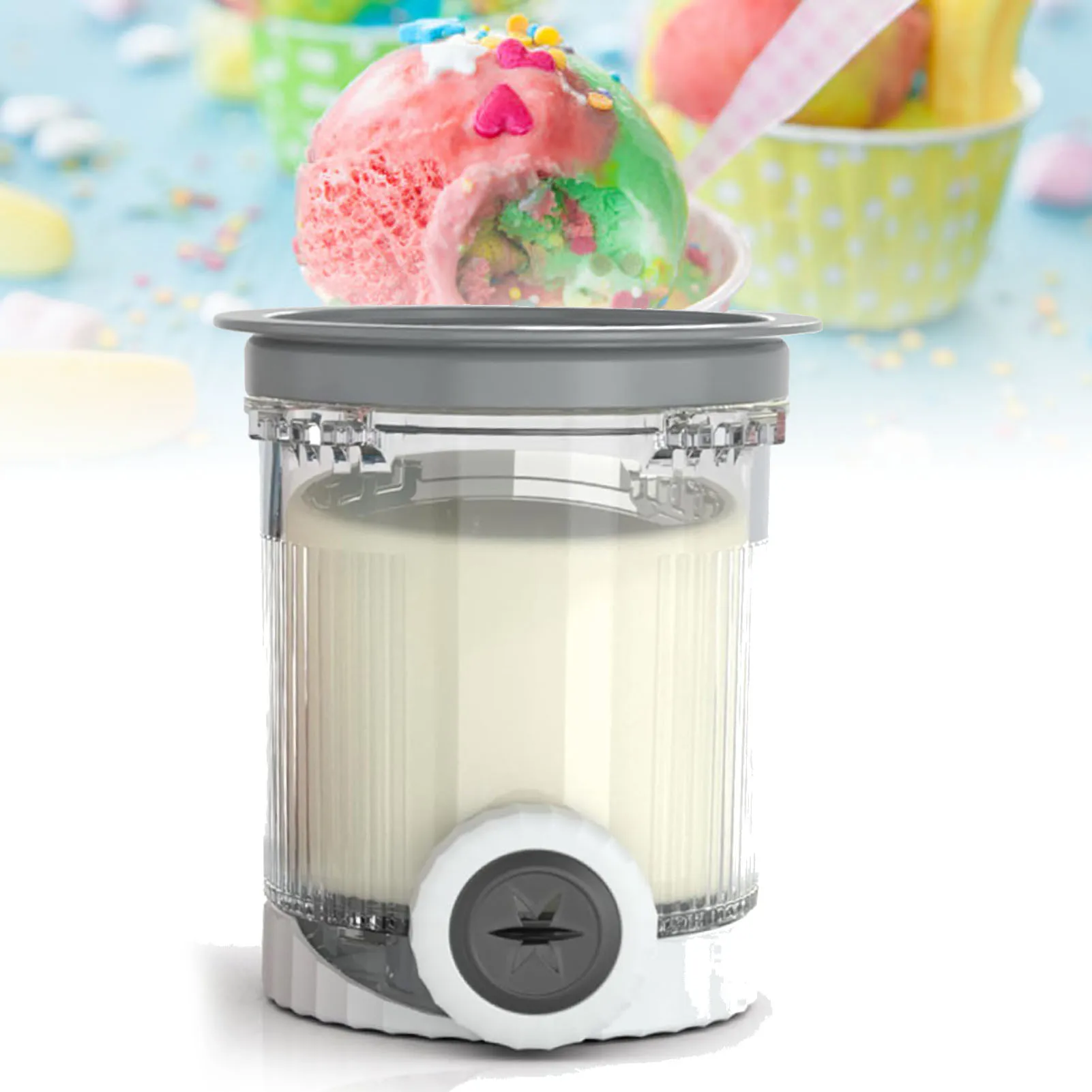 

Ice Cream Storage Container Ice Cream Storage Fit for NC700 NC701 Series Ice Cream Maker Pint Container Dishwasher Safe