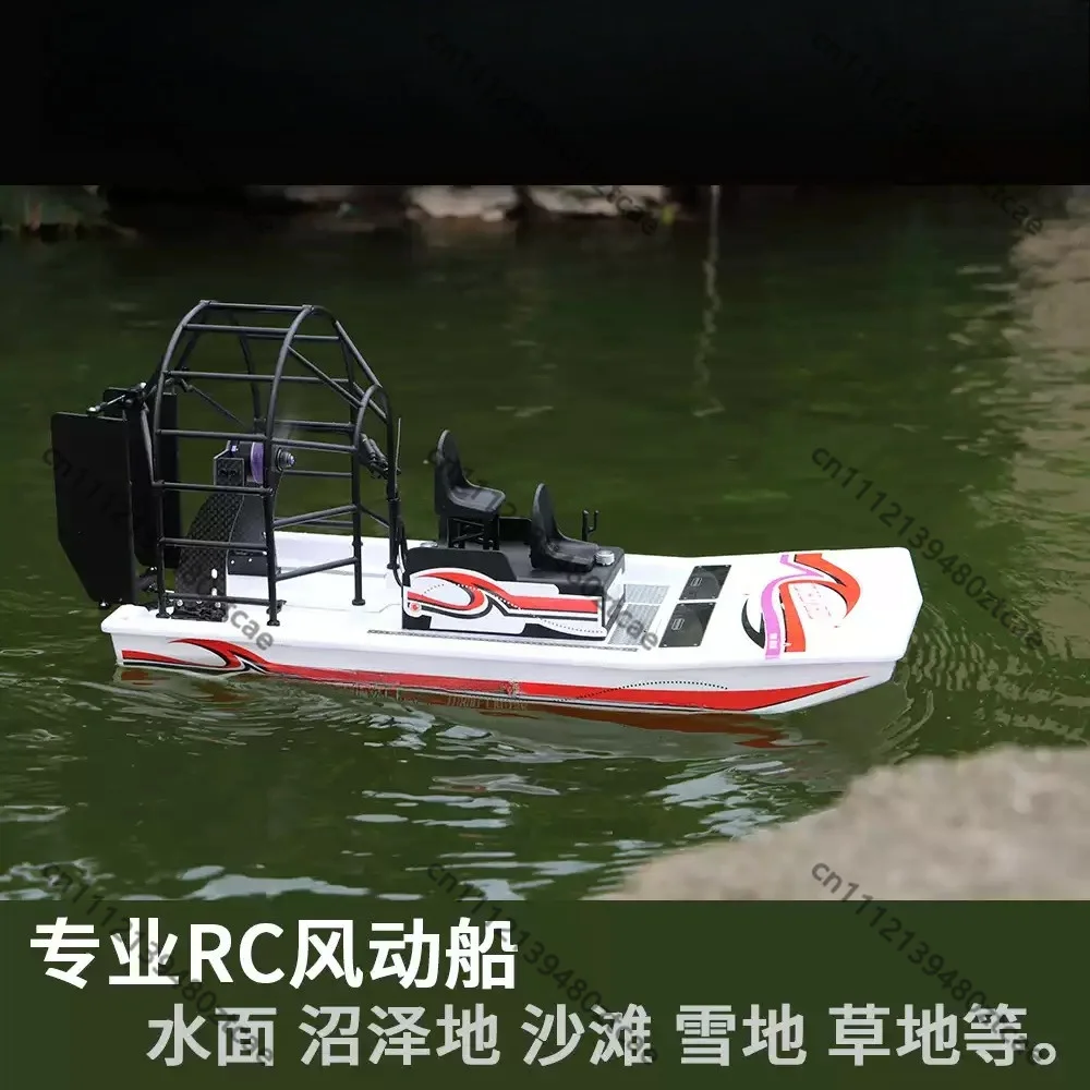 DIY RC Fan Airboat Assembly Kit Wind Driven Model For Water Snow Sand Rescue Hobby Toy Vessel