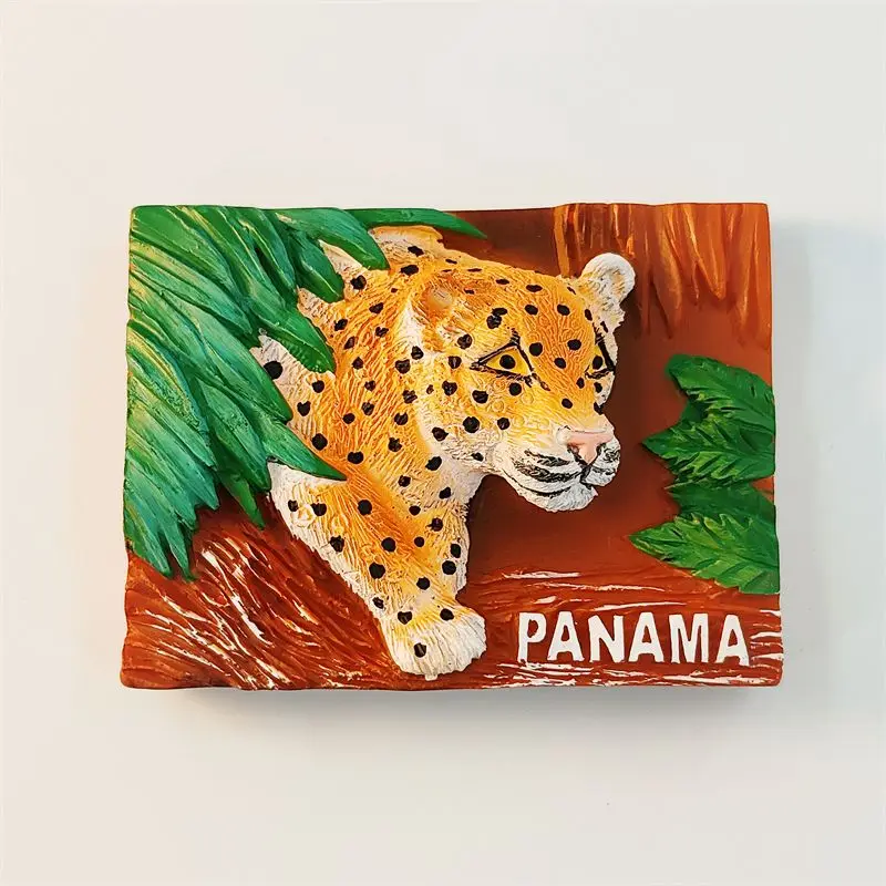 

Panama Creative 3D Puma Travel Souvenir Resin Painted Home Collection Magnetic Fridge Magnet Gift