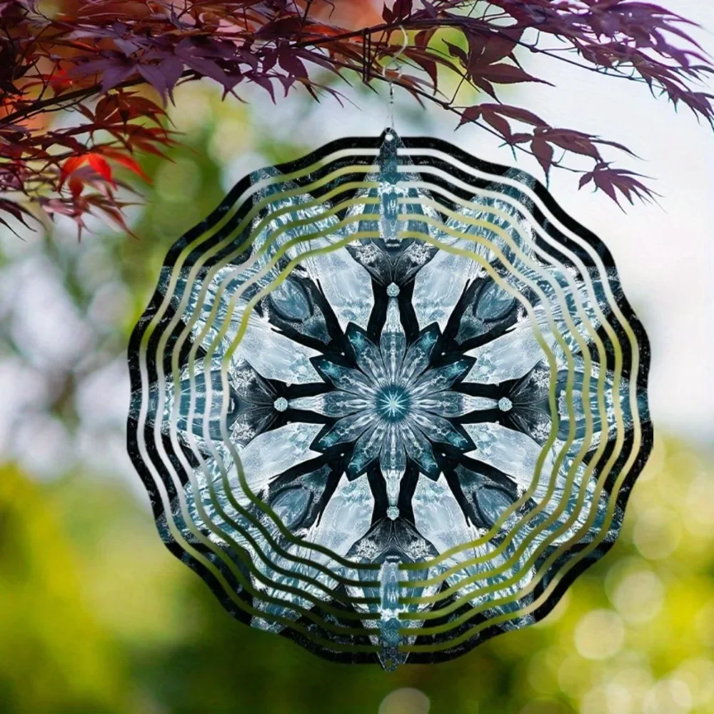 CIFBUY Wind Chimes Metal Art Garden Spinner 360 Rotating Hanging Ornament Decor for Patio Yard Lawn Porch Balcony
