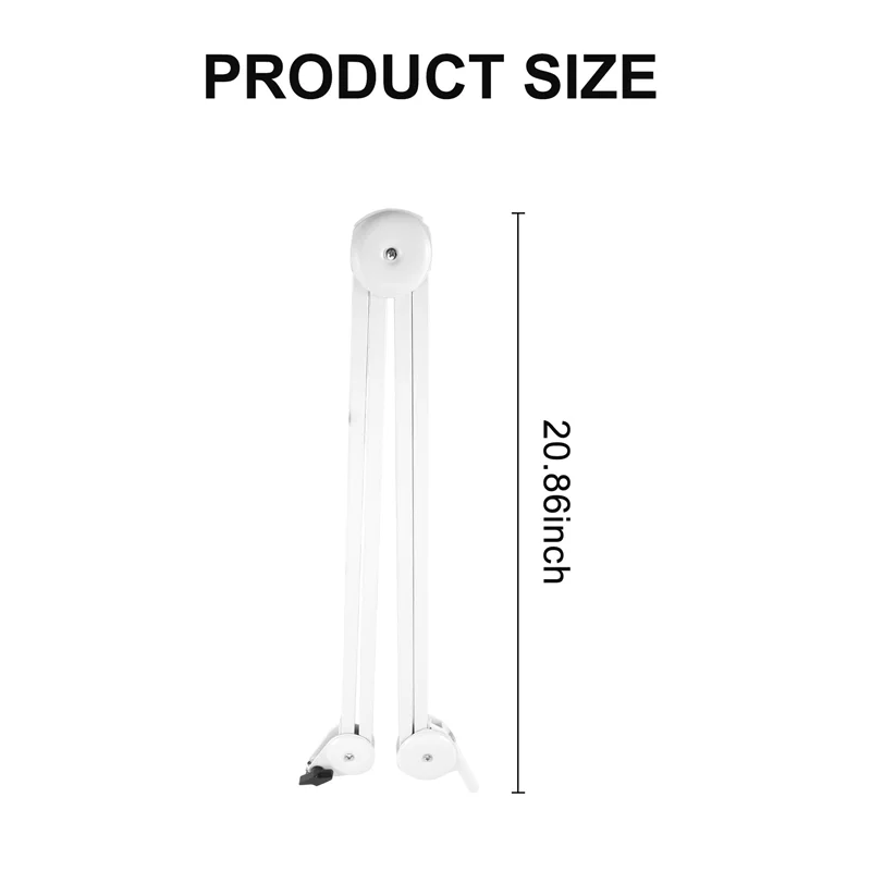 

AZZ-Microphone Stand Adjustable Suspension Boom Arm with Built-in Spring for Voice Recording White