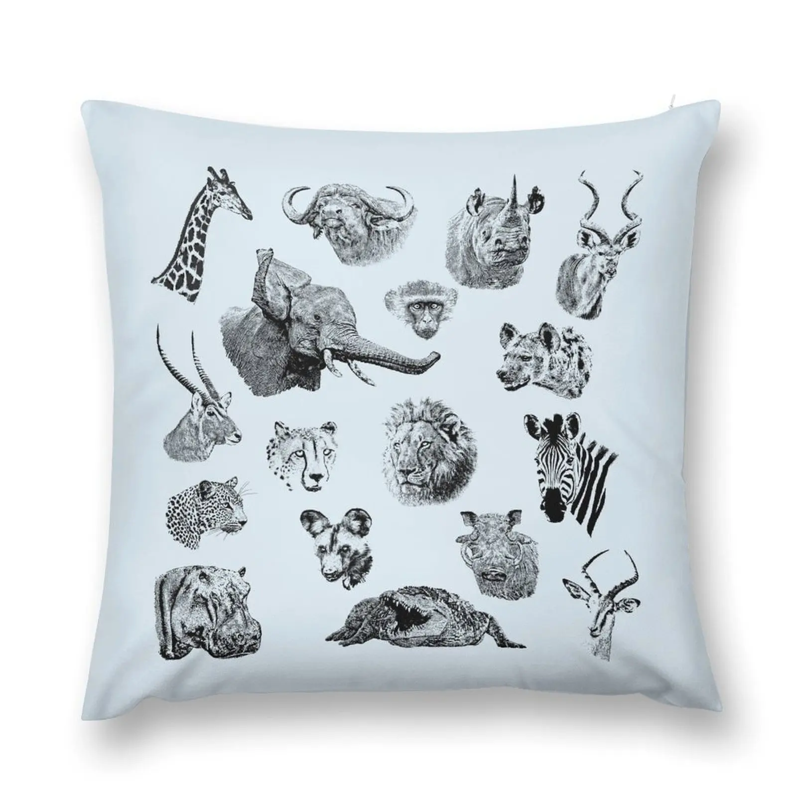 African Wildlife Safari Sightings Throw Pillow christmas supplies Christmas Pillows luxury sofa pillows pillow