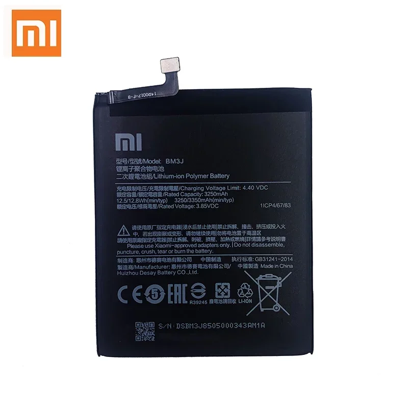 Xiao Mi Original Phone Battery BM3J For Xiaomi 8 Lite MI8 Lite High Capacity Replacement Battery 3350mAh With Free Tools