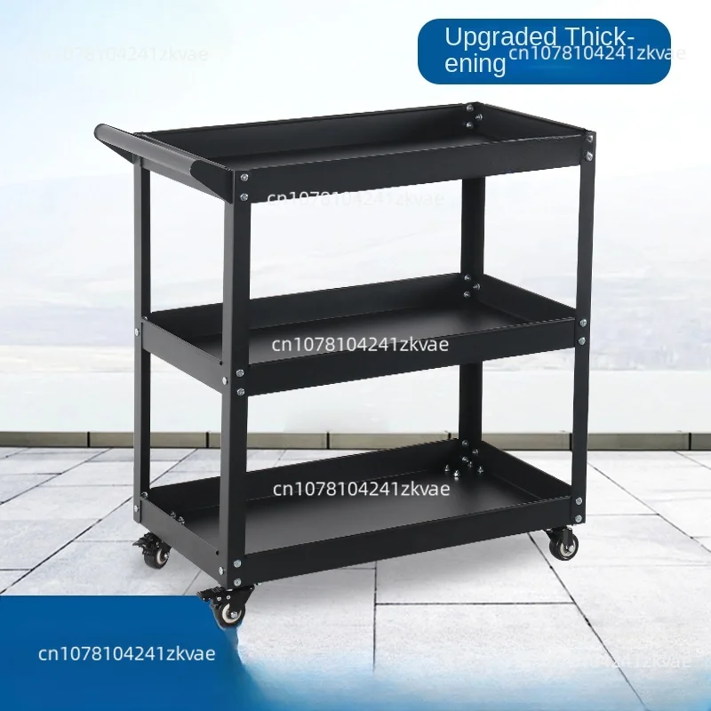 Auto repair drawer type maintenance trolley mobile three-layer cabinet parts cart shelf layer tool cart