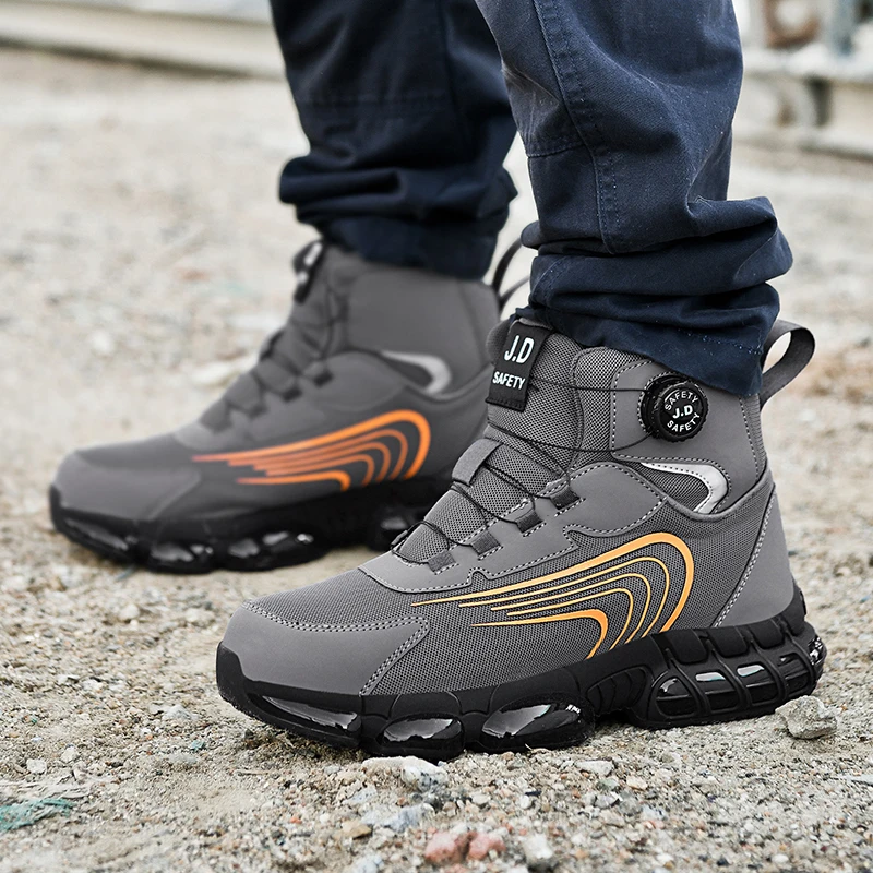 أحذية أمان العمل للرجال مع مشبك دوار مضاد للصدمات ومضاد للثقب أحذية التعدين النسائية الشتوية متوسطة الجودة أحذية وظيفية