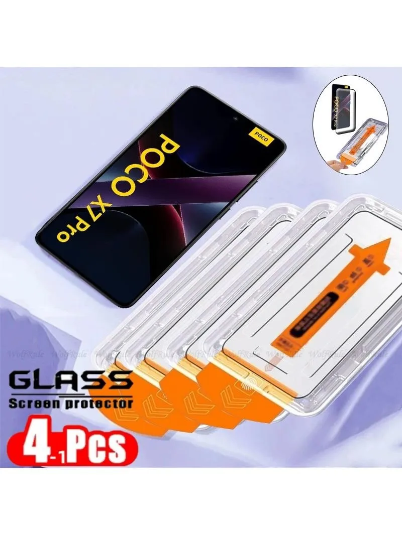 1-4 szt. Szkło Hartowane do Poco X7 Pro Xiaomi Poco X7 Pro Pełne Pokrycie Klej 9H Bezpyłowe Szkło Ochronne na Ekran Telefonu Poco X7 Pro — 2