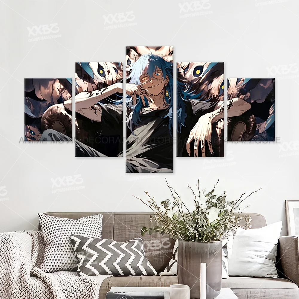 Anime Jujutsu Kaisen Charakter 5PCS Home Decor Leinwand Gemälde Bilder Wand Kunst Gedruckt Poster Kein Rahmen Kunstwerk Wohnzimmer – Detail 14