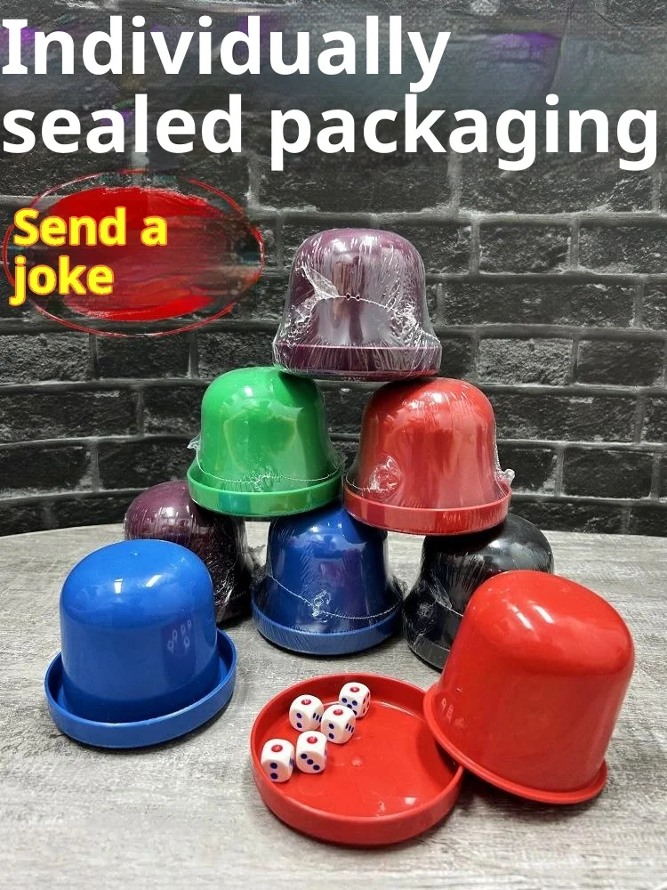 مجموعة نرد متصلة جديدة لعام 2025، كوب شاكر النرد البلاستيكي، ألعاب ألعاب الطاولة