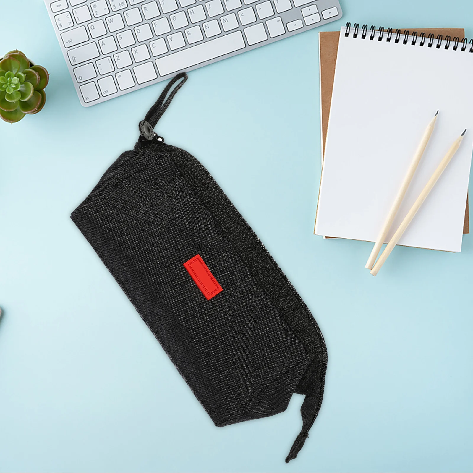 Large Capacity Pencil Bag Oxford Cloth Wear Resistant Stationery Supplies Storage Pouch For Students Portable Canvas