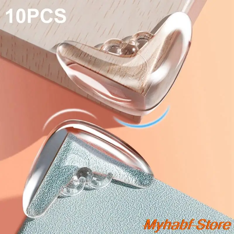 10pcs/lot Safety Silicone Baby Corner Protectors Transparent Anti Collision Furniture Table Corner Edge Protection Cover Guards