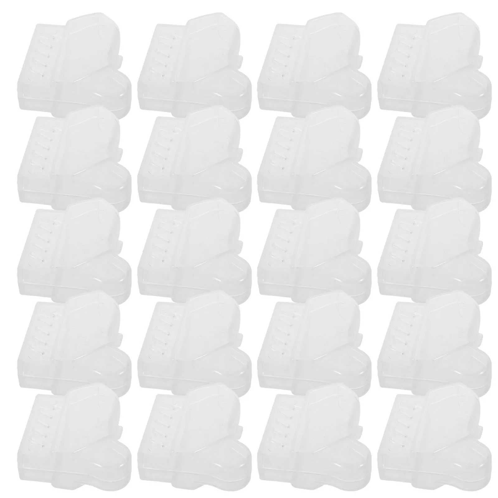 

20pcs Denture Care Kit Plastic Toothbrush Protector Cap Dustproof Hygienic Cover For Travel Portable Denture Brush Case -