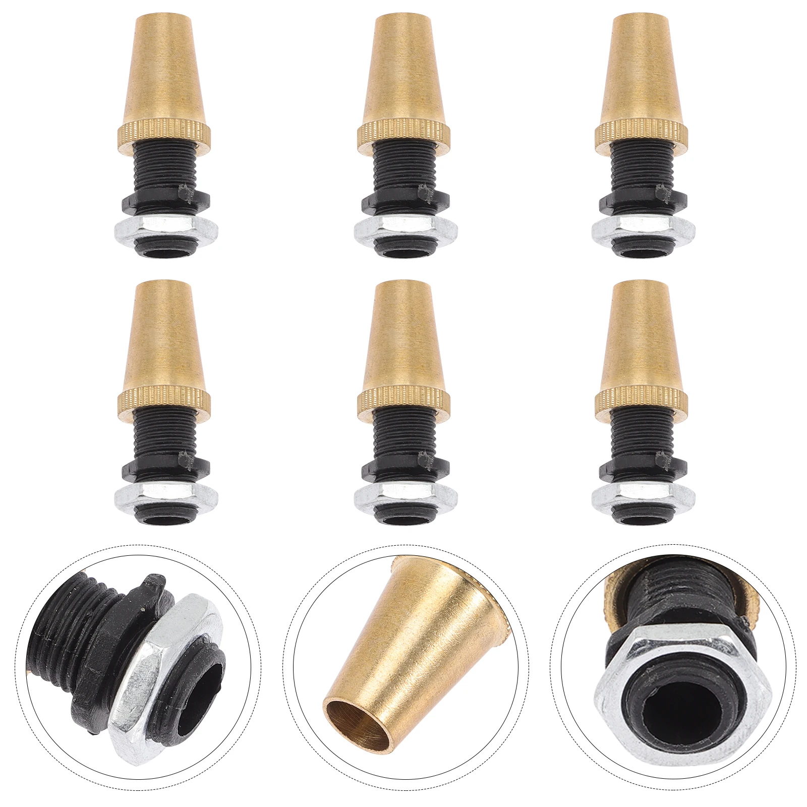 

6pcs M10 Pure Copper Wire Buckle Metal Cable Glands Light Grips Cord Fixing DIY Thread Locker Durable Retro Lighting