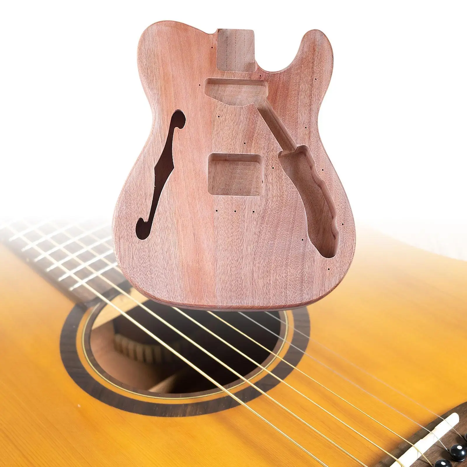 Unfinished Barrel Guitar Body DIY Electric Guitar Wooden Replacement Part for High Quality Electric Guitar Building