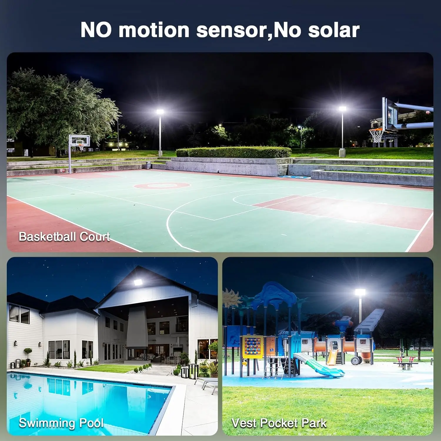 120W LED Flood Light, 12000lm Bright Outdoor Work Light with Plug, IP66 Waterproof for Yard Garage Stadium