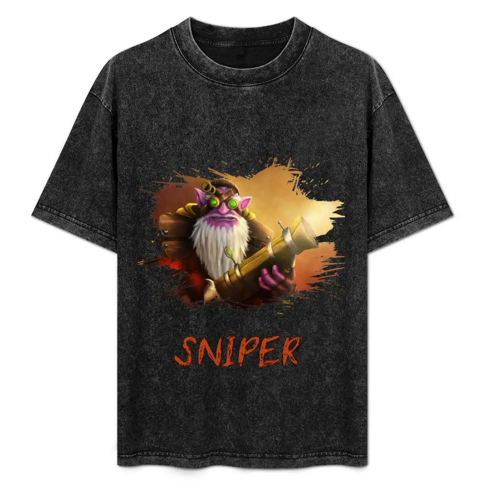 Dota 2 Sniper T-Shirt blue archive valentines boutique clothes funny shirt cotton vintage graphic tee mens funny t shirts