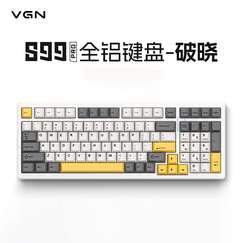 

VGN S99Pro Mechanical Keyboard 3Mode 99Keys Wireless Bluetooth Keyboards Aluminum Hot Swap Gasket Customized For Gamer Gifts