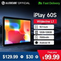 Alldocube iPlay60S 10.1inch Tablet Android 14 4GB+8GB of virtua RAM 128GB ROM 7000mAH Battery