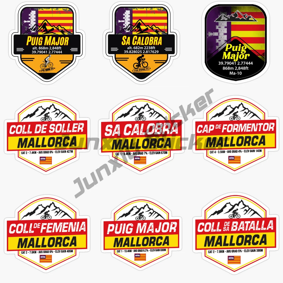 

Famous Scenic Spots in Spain SA CALOBRA COLL DE SOLLER COLL BATALLA PUIG MAJOR COLL FEMENIA Vinyl Self-adhesive Car Stickers