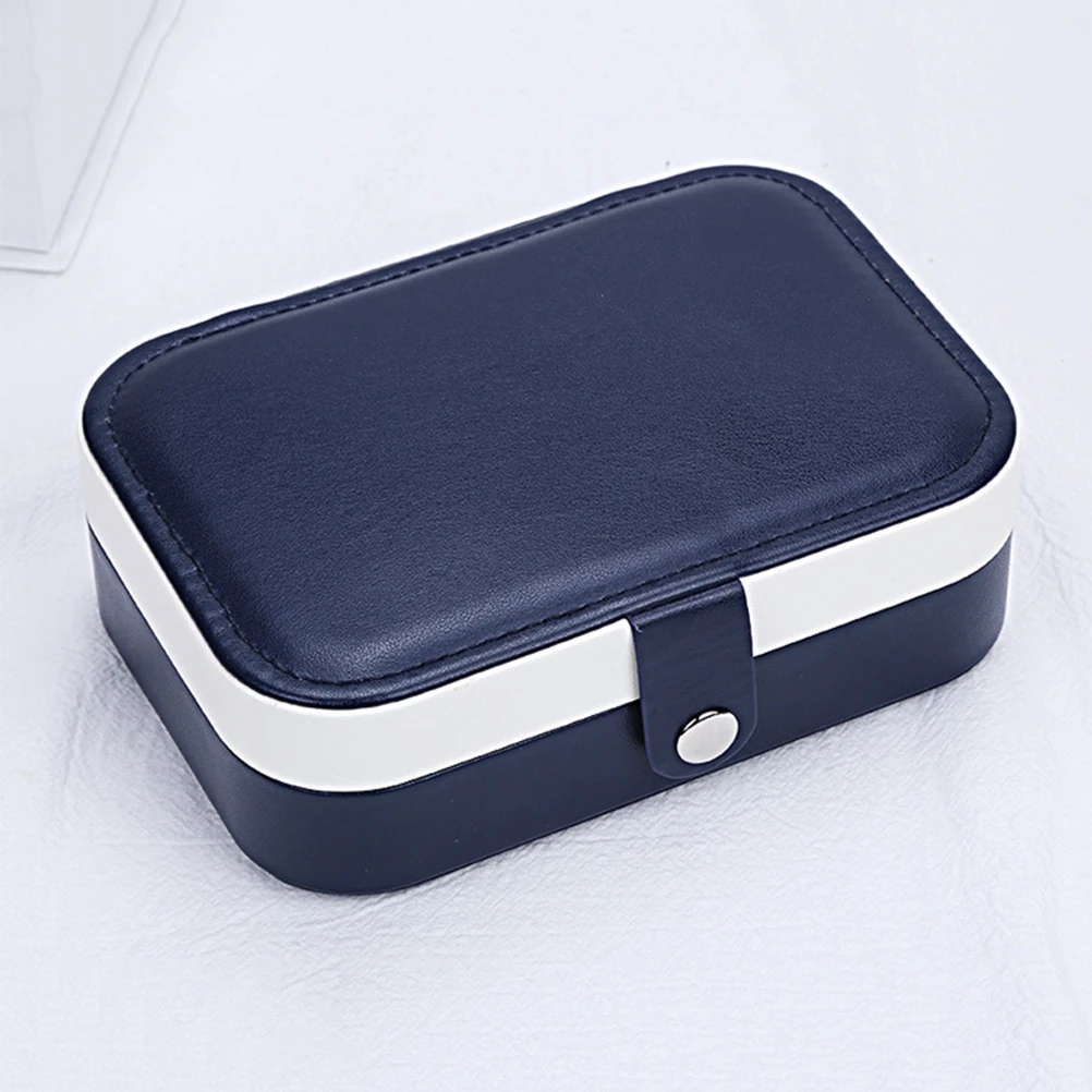 

1pc Jewelry Box Multi-Function Storage Case For Necklace Earrings Rings Women Girls Organizer Durable Portable