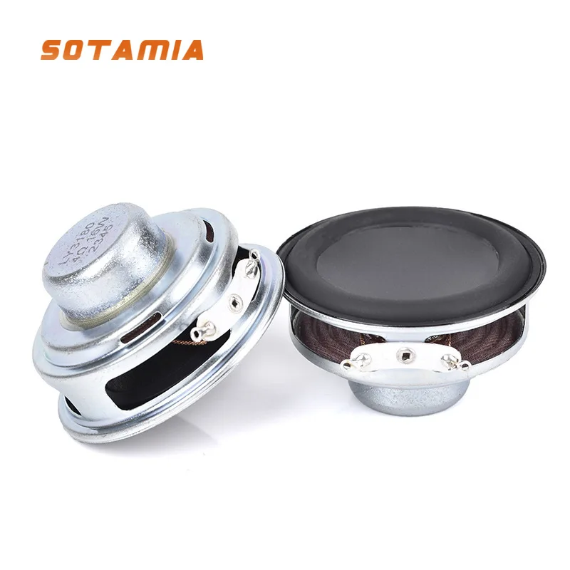 SOTAMIA 2 Pz 2.25 Pollici Gamma Completa Altoparlante 4 Ohm 10 W 18 Core Bordo In Gomma Tappo Concavo Guscio di Ferro Doppio Altoparlante Bluetooth Magnetico