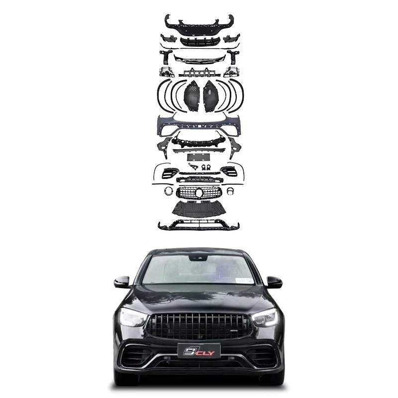 

Car Bumper for GLC COUPE X253 Upgrade GLC63s Body Kits Front Bumper with Grille Fender Flare Diffuser with Exhaust