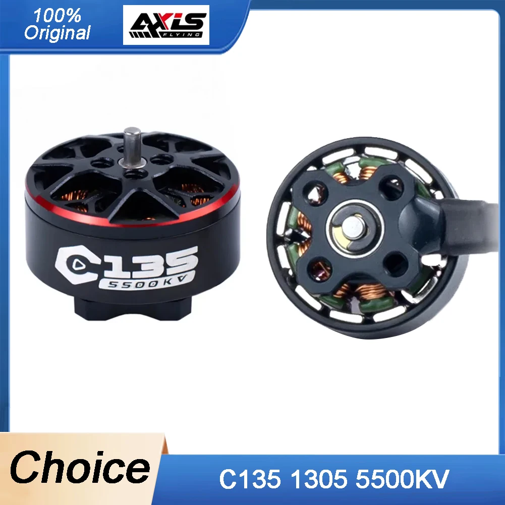 

Axisflying C135 1305 5500KV FPV бесщеточный двигатель 4S Lipo 1,5 мм вал для RC 2,0 дюйма Cinewhoop 2,5 дюйма зубочистка FPV дроны