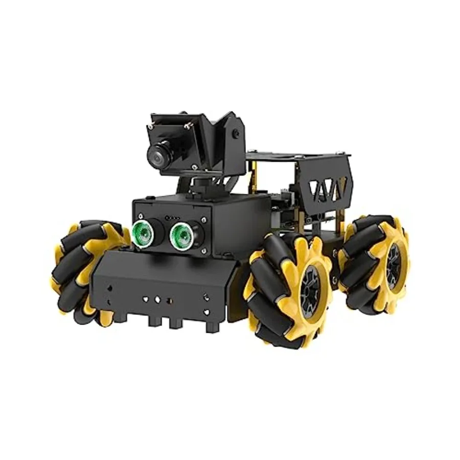 

TurboPi Robot Car for Raspberry Pi: AI vision camera programmable smart robot car kit with color sorting line tracking target r