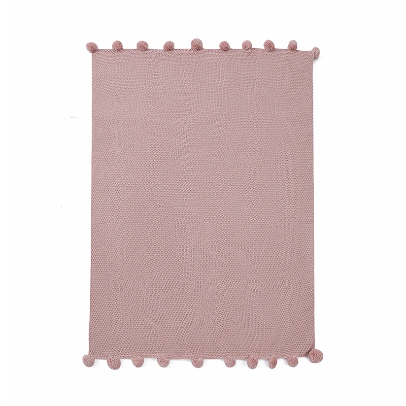 Couverture de queue de lit avec canapé et serviette, fil rayé rétro nordique, couverture de serviette de queue de lit, document solide