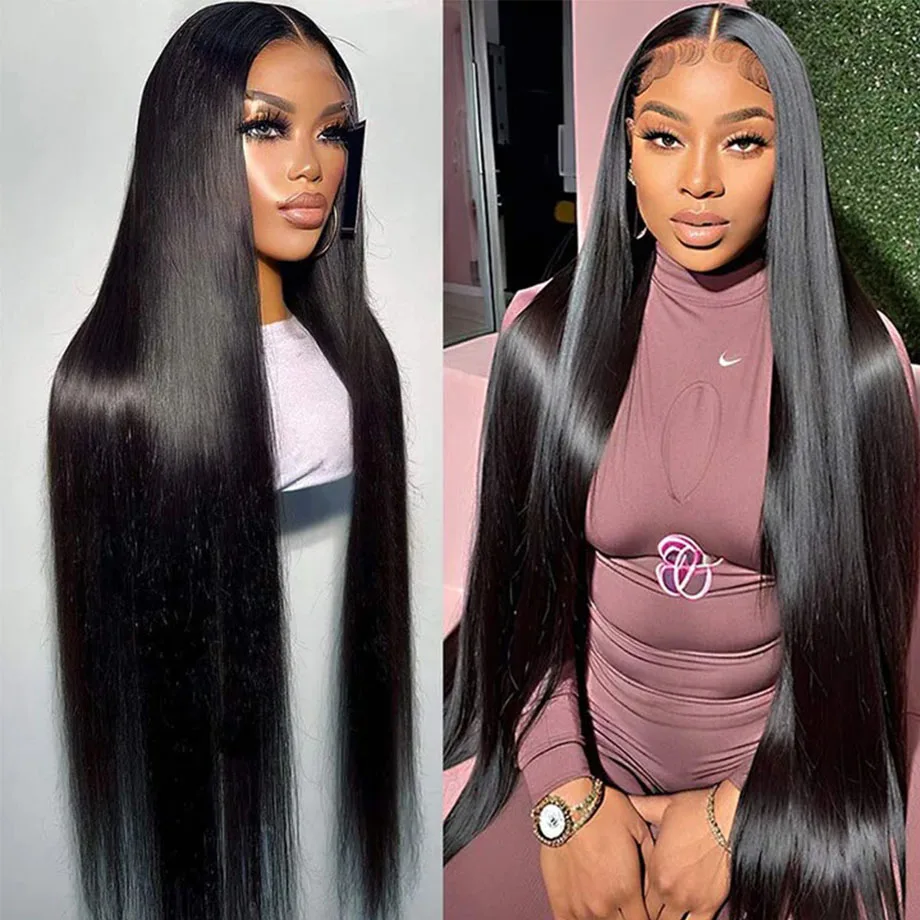 30 Inch Bone Straight 13x6 Hd Lace Front Wigs For Women Brazilian Remy 13x4 Lace Wig Human Hair Pre Plucked Straight Frontal Wig