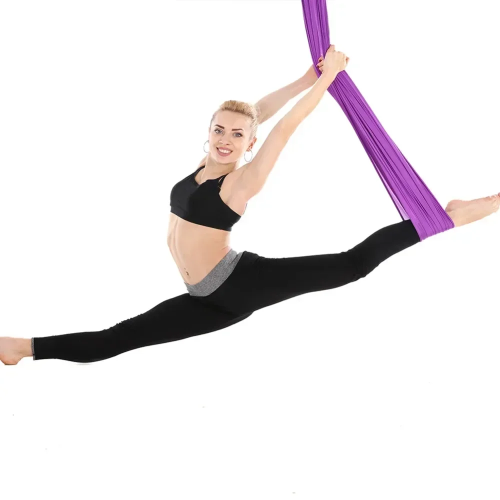 4*2.8m Nylon Aerial Silk Yoga Hammock Anti-Gravity Inversions Swing Pilates Yoga Belt GYM Home Fitness Body Building Shaping