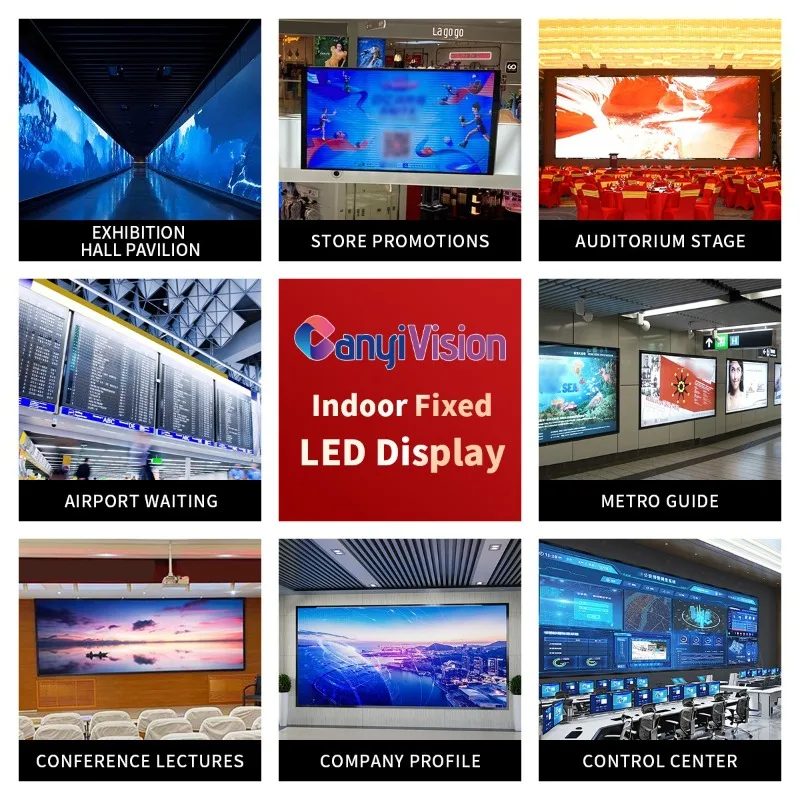 Op maat gemaakte P1.86/P2/P3 indoor full colour LED-schermen voor vergaderruimtes, tentoonstellingen en live studio's