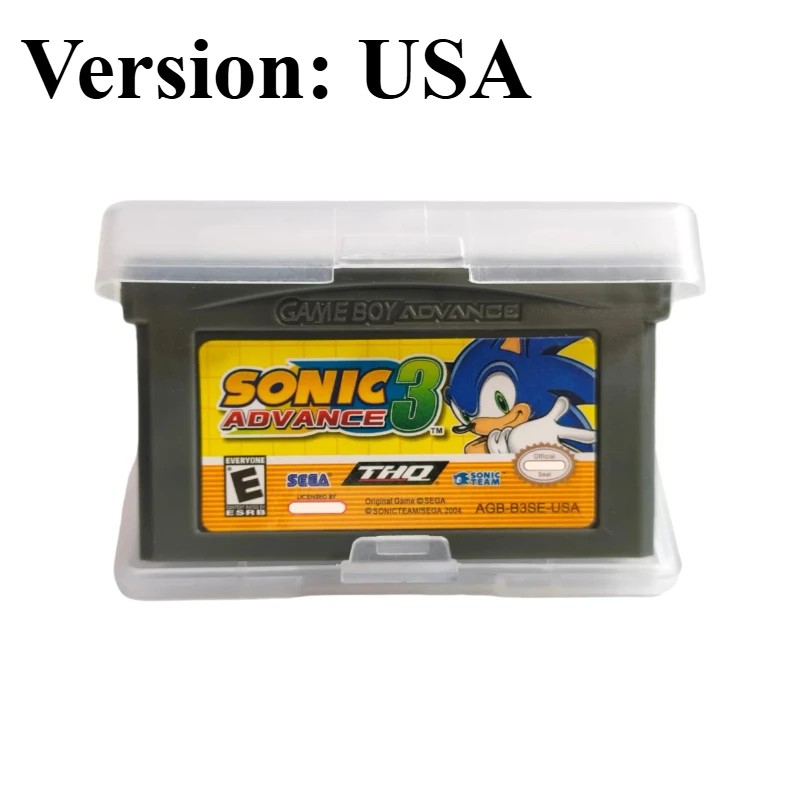 Sonic The Hedgehog GBA Spielmodul-Set Advance 1 2 3 Genesis Advance GBA SP Retro-Plattformer-Spielkarte für Fans-Sammlung – Detail 8