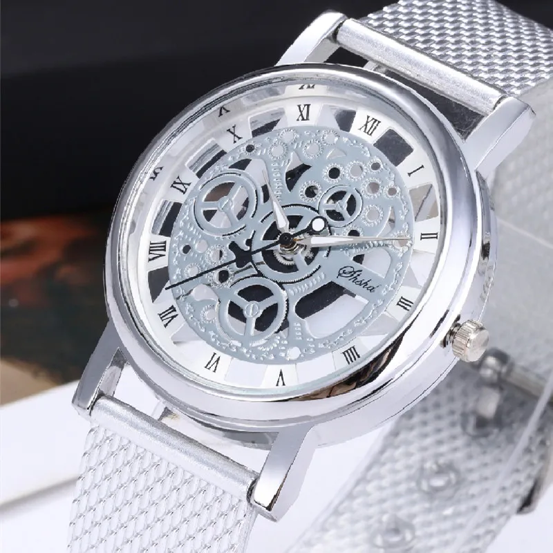 Fashion Casual Watch Women Luxury Stainless Steel Quartz Sport Plastic Band Dial Wristwatch Elegant Round Casual Reloj Mujer