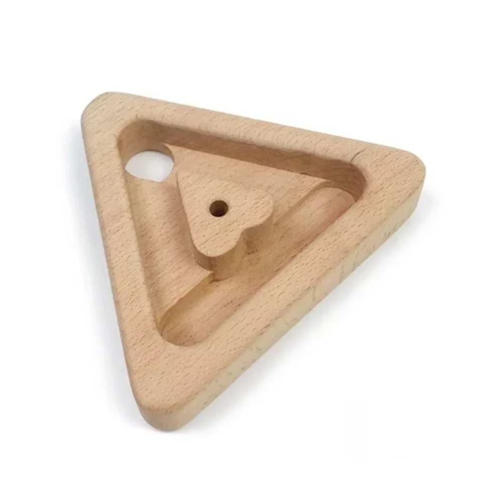 

1 Pair Triangle Wooden Climbing Board 4-in-1 Simulated Rock Climbing Finger Strengthen Board Multifunctional Portable