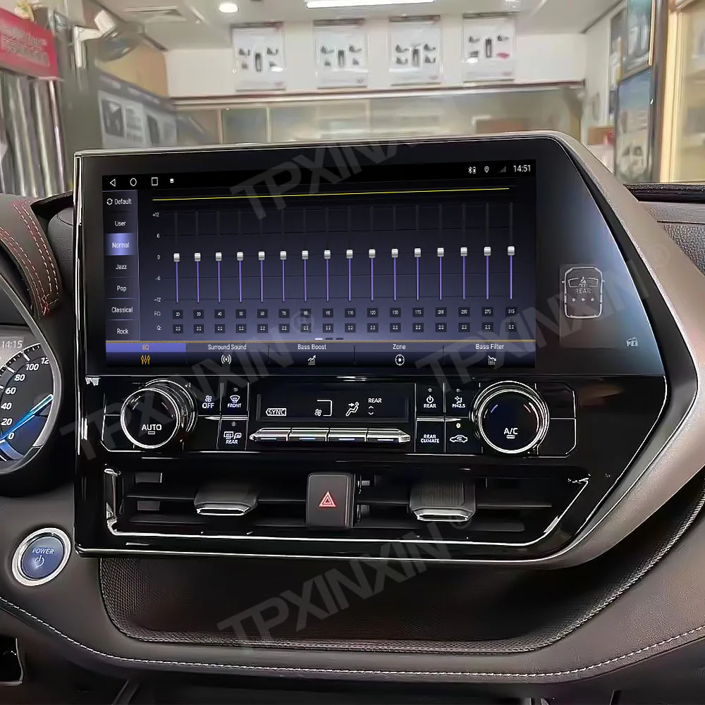 12.3 "autoradio pour Toyota Highlander couronne Kluger 2022 voiture lecteur vidéo multimédia stéréo Auto GPS Navigation Carplay autoradio