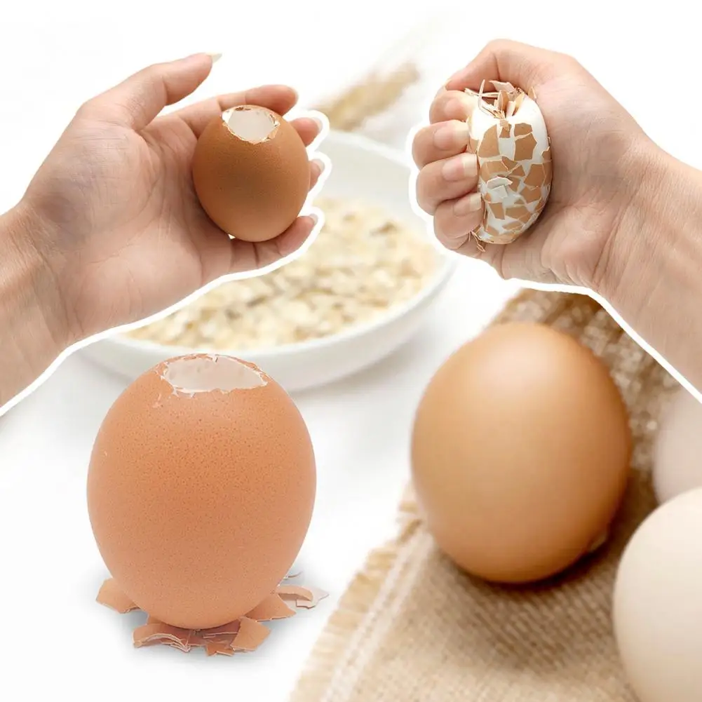 

Eggshell Stress Reliever Simulated Egg Squeeze Toy for Anxiety Relief Real Eggshell Pinch Toy for Kids Teens Adults Soft Stress